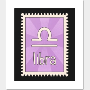 Libra Zodiac Sign Stamp Posters and Art